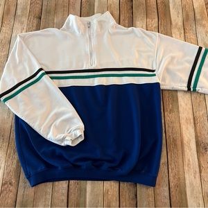 Vintage 90’s women’s long sleeve 1/4 quarter zip pullover sweatshirt | size XL